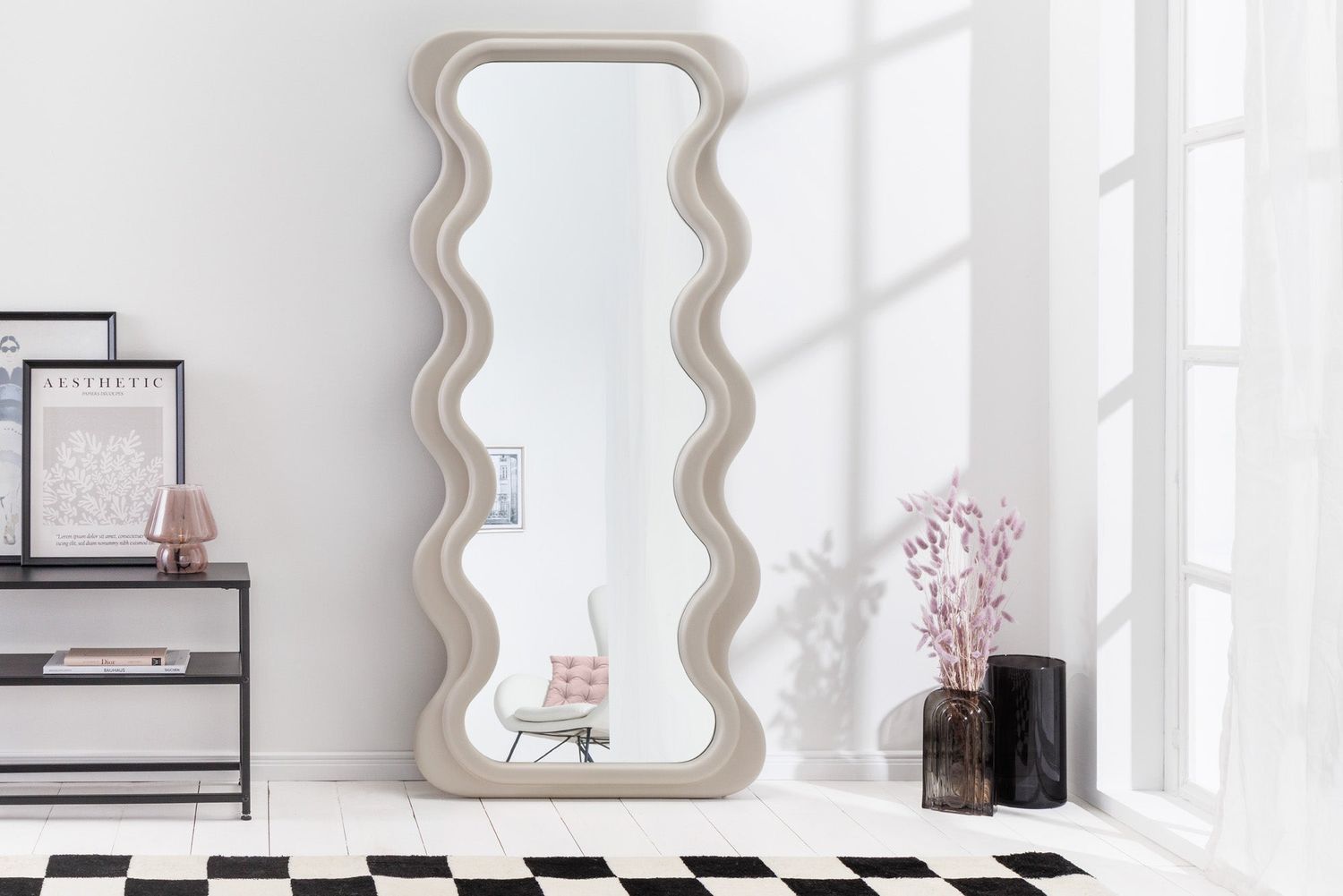 Miroir mural CURVY 160cm grège - 43161