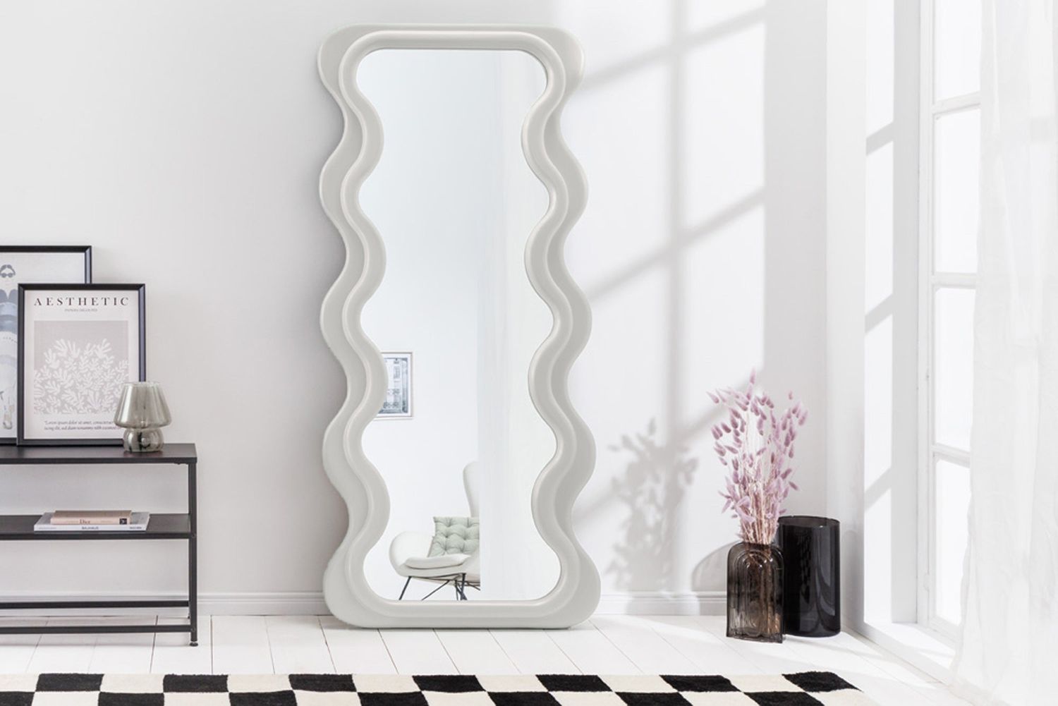 Miroir mural CURVY 160cm blanc - 45942