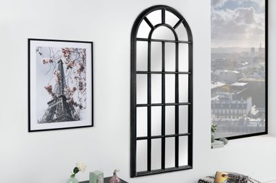 Miroir mural CASTILLO 140cm en pin noir - 43631