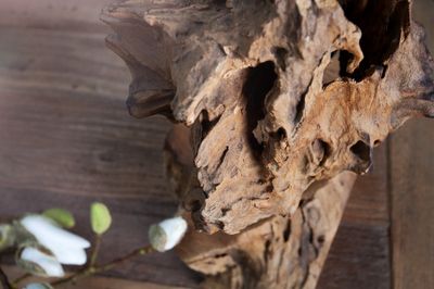 Ornement FLAMME 30-40cm en bois de teck - 35487