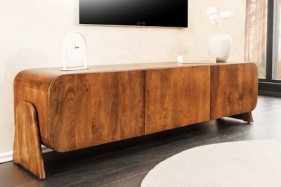 Panneau TV BRASIL 160cm bois de manguier marron - 45789