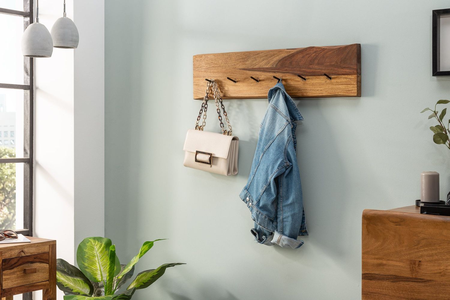 Portemanteau MAMMUT 80cm bois de sheesham - 40956