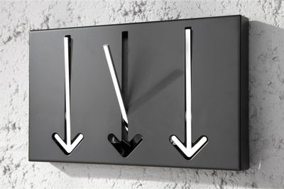 Porte-manteau mural ARROW 3s noir - 20578