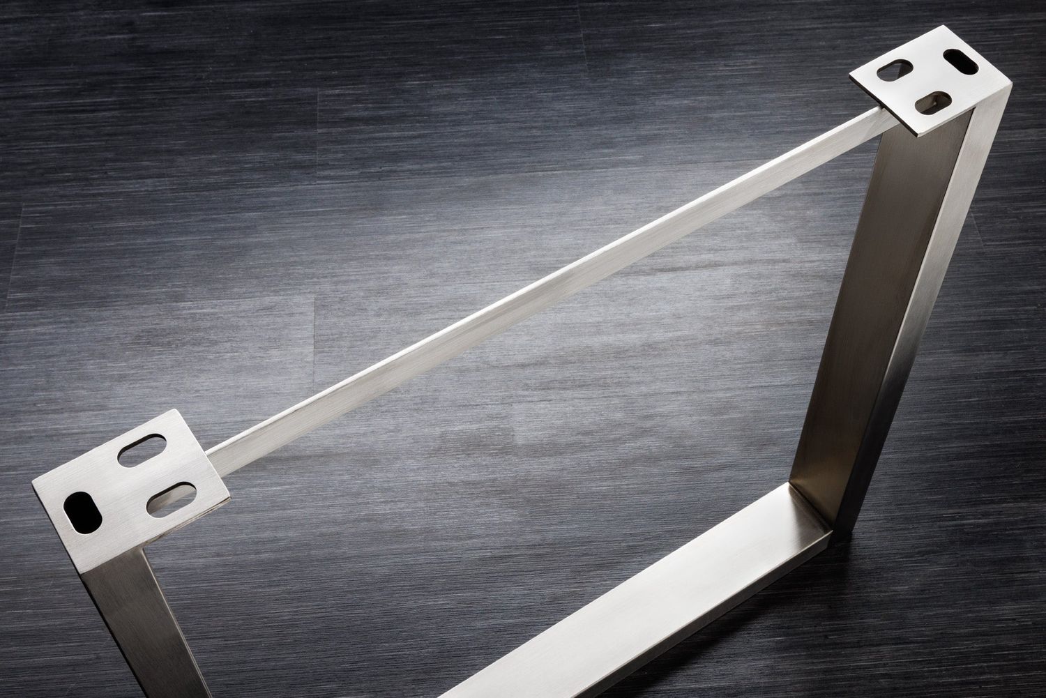 Pied de table MAMMUT, lot de 2, acier inoxydable - 38794