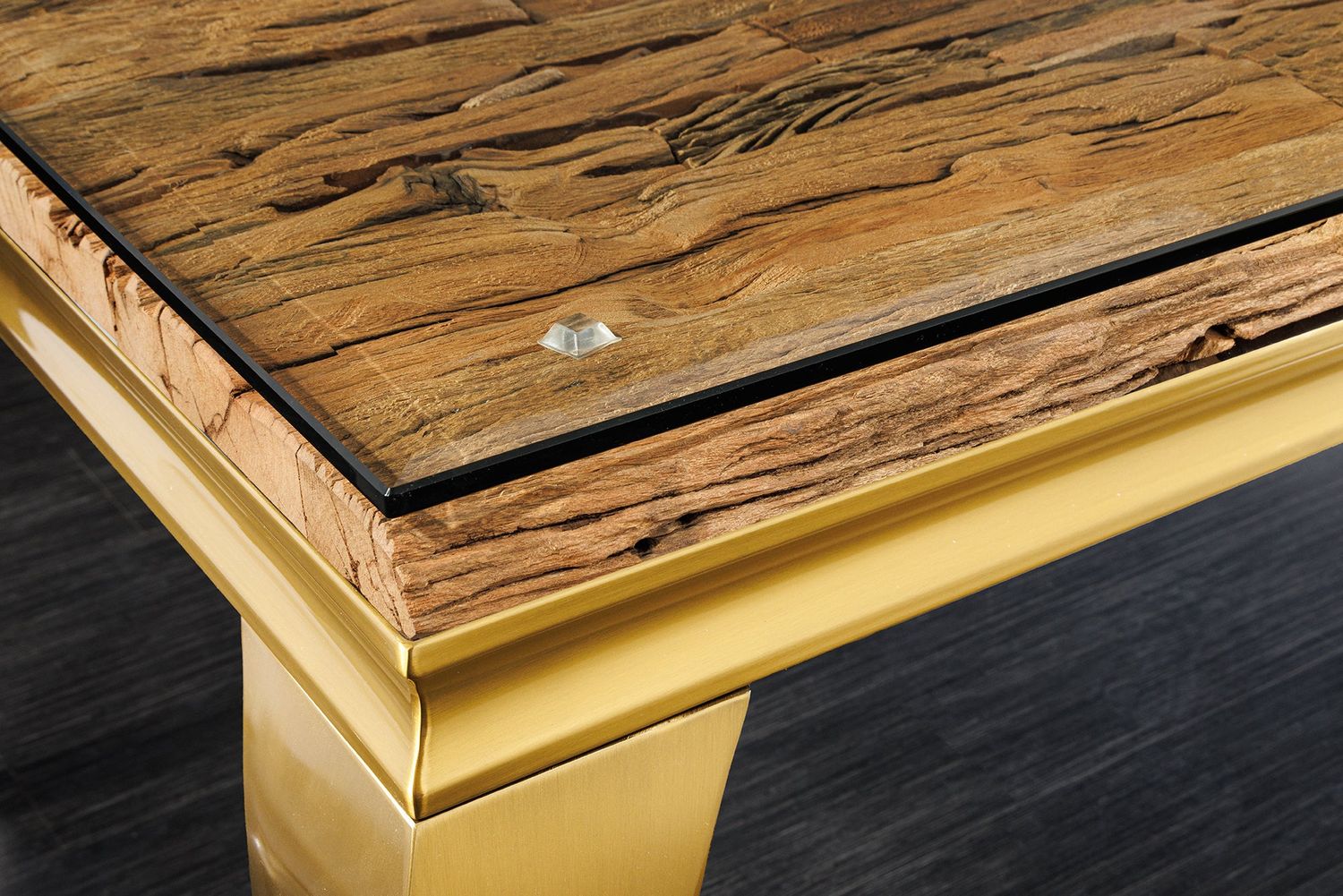 Plateau de console BARRACUDA 140x45cm en bois de teck - 44374