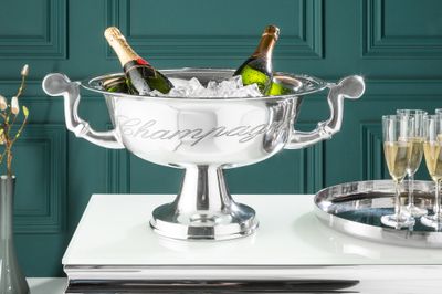 Seau à champagne CHAMPAGNE 65cm argent - 21707