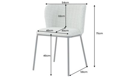 Chaise LYON motif carreaux bouclé vert-rose - 44958