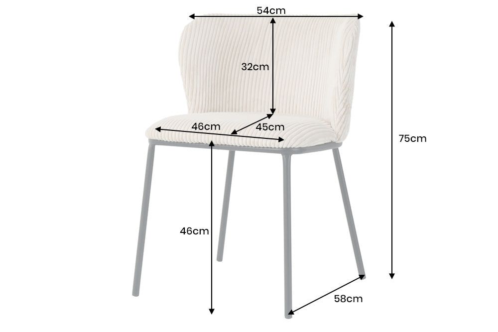 Chaise LYON beige en corde, support en métal noir - 44961