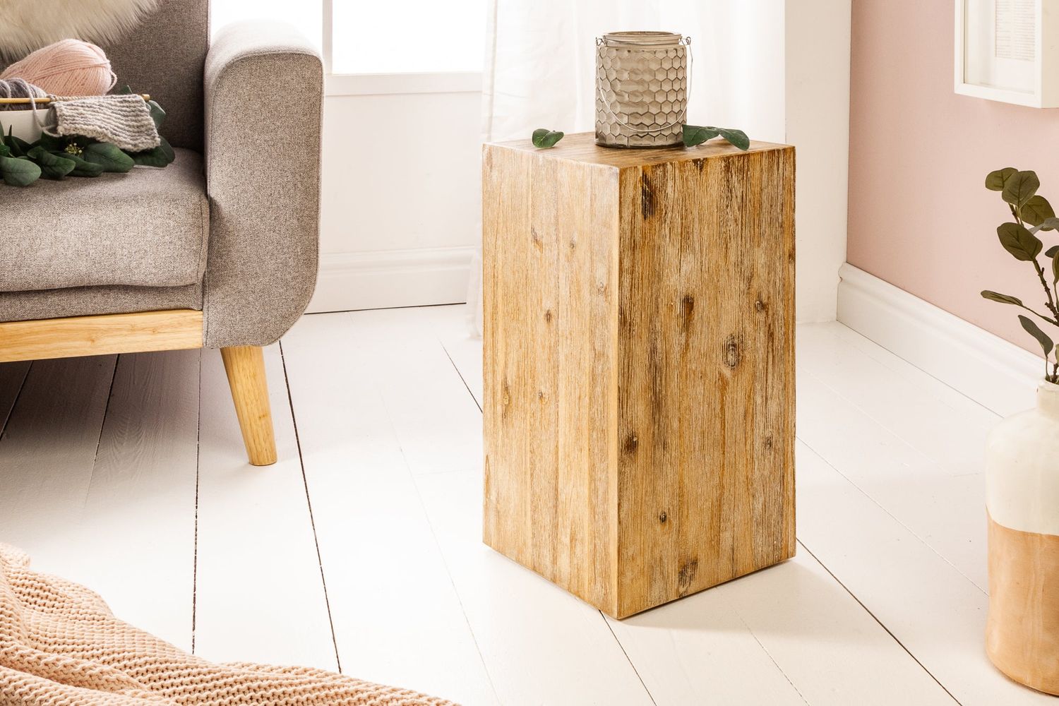 Colonne décorative COLUMNA 50cm acacia teck gris - 38432