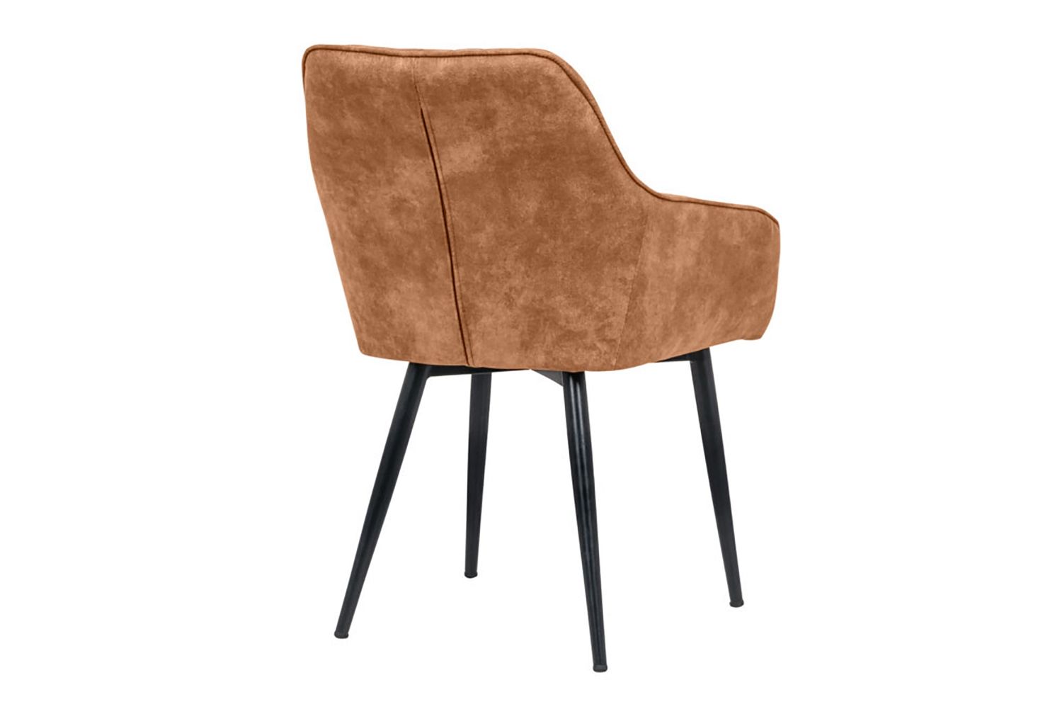 Chaise TURIN avec accoudoirs en microfibre marron clair - 38789