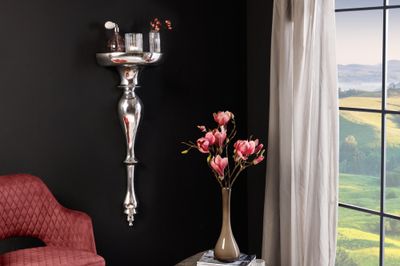 Console murale BAROCK SCALA 80cm argent - 35729