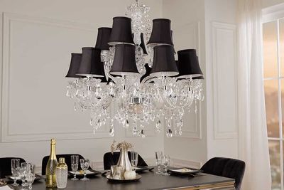 Ensemble de 15 abat-jour noirs pour lustre - 44803