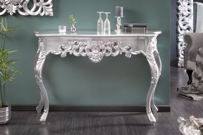 Console VENICE BAROCK 110cm argent - 15634
