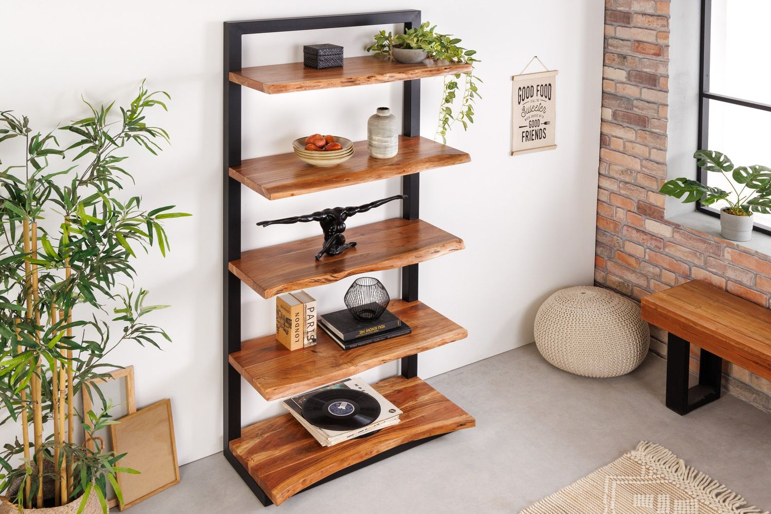 Étagère MAMMUT 180 cm en acacia et métal - 41628