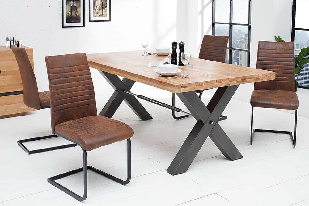 Fauteuil cantilever APARTMENT en microfibre marron antique - 39377