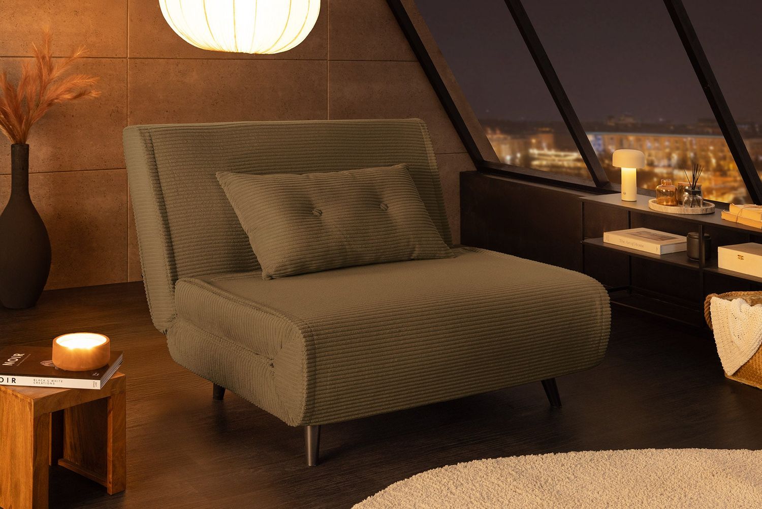 Fauteuil inclinable multifonction intelligent, cordon de 100 cm, vert - 47143