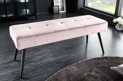 Banc BOUTIQUE 100cm velours rose - 43322