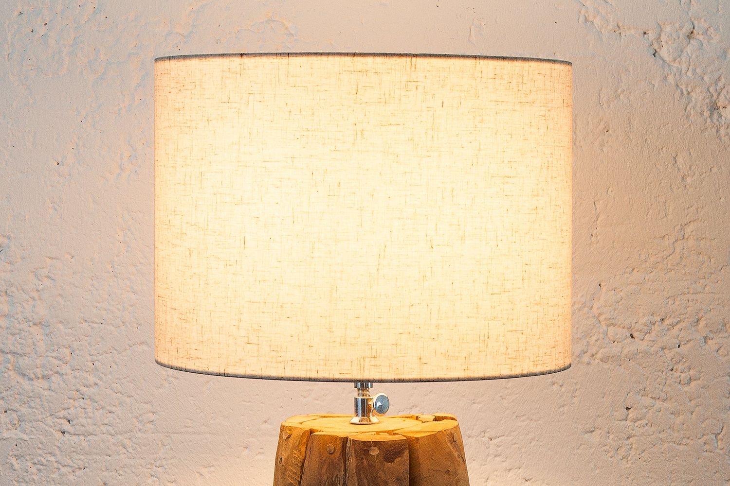 Abat-jour 30x23x30cm en lin naturel pour lampe de table - 39728