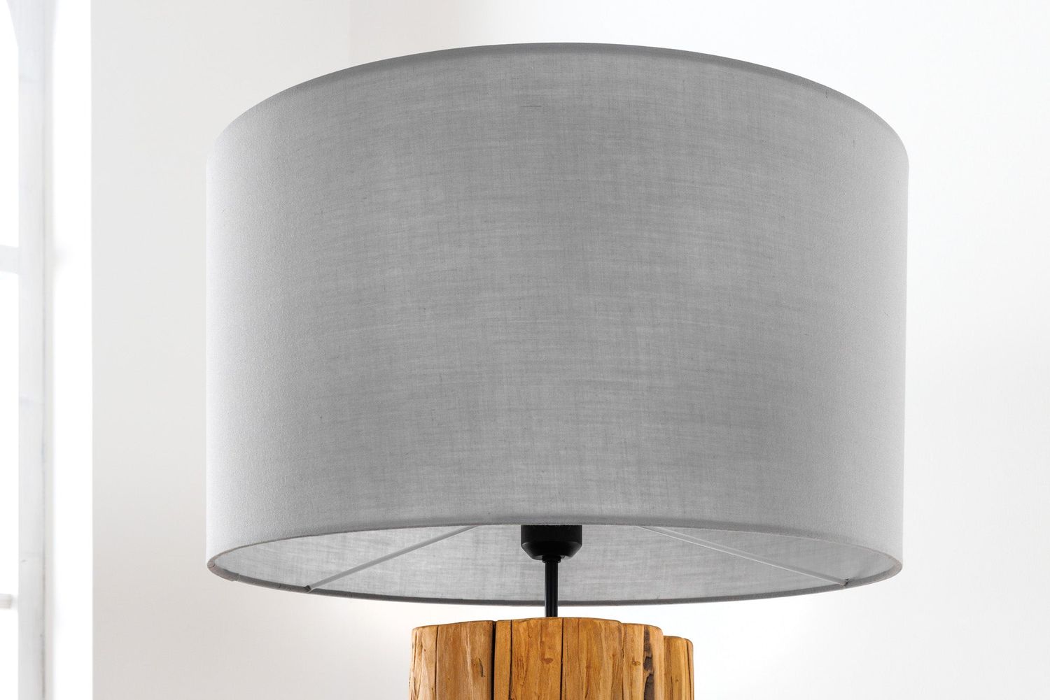 Abat-jour 50x30x50cm gris lin pour lampadaire - 39322