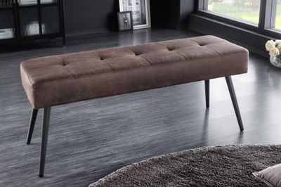 Banc BOUTIQUE 100cm microfibre marron - 44243