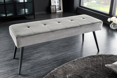 Banc BOUTIQUE 100 cm velours gris foncé - 43319