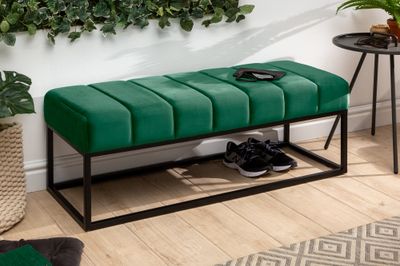Banc PETIT BEAUTE 110cm velours vert émeraude - 40316
