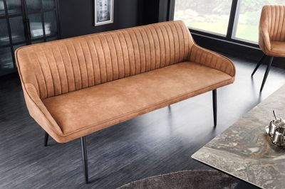 Banc TURIN 160cm microfibre marron - 43695