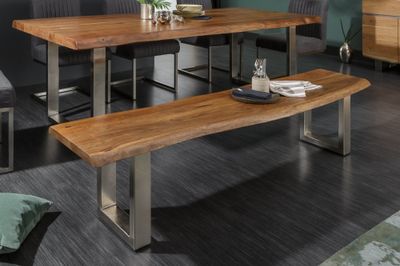 Banc MAMMUT 200 cm, pieds en U, bois d'acacia massif 35 mm - 38443