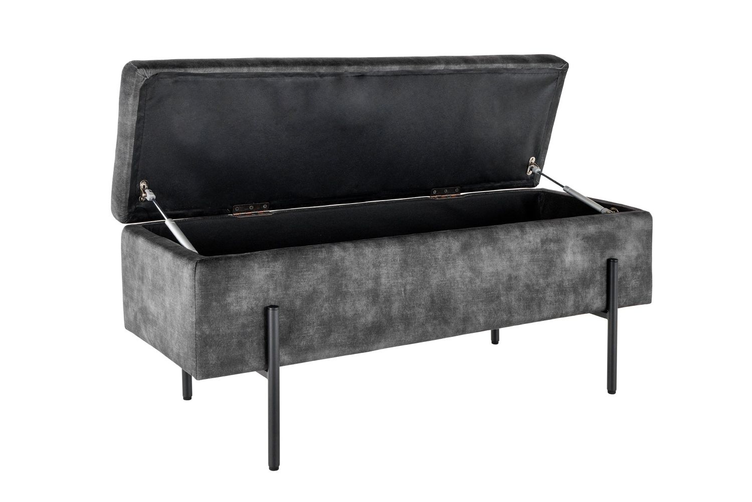 Banc-armoire LOFT 100 cm gris velours - 44328