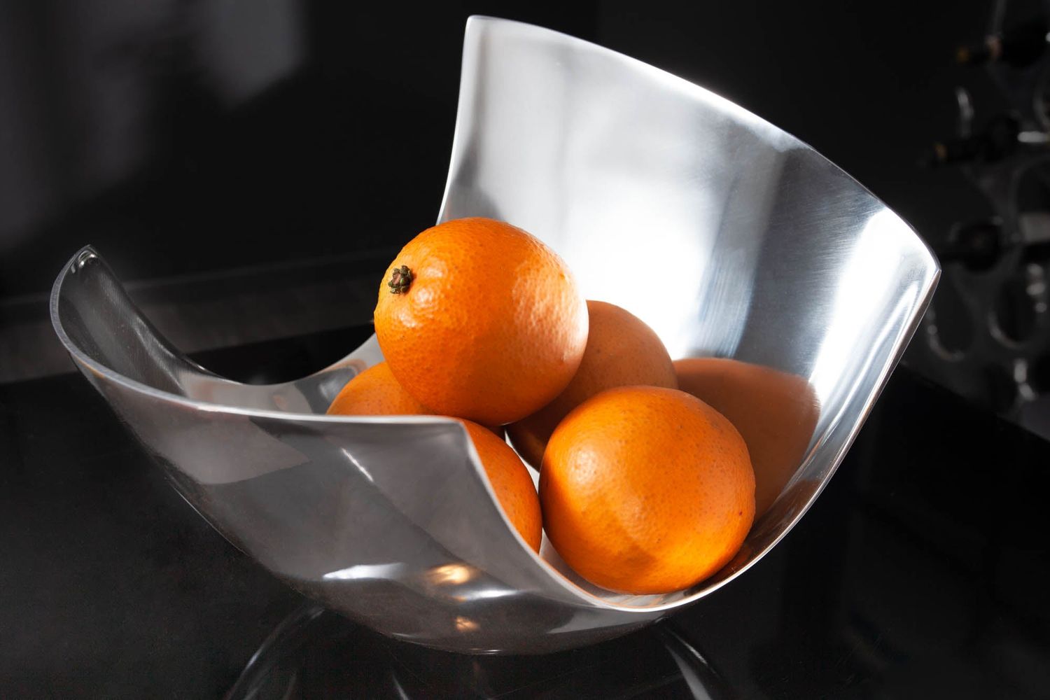 Bol ABSTRAIT 24 cm en aluminium argenté - 8510