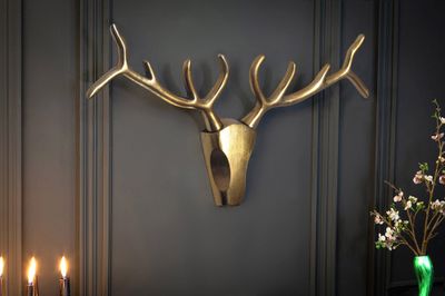 Bois de cerf VEADO 90cm aluminium doré - 45171
