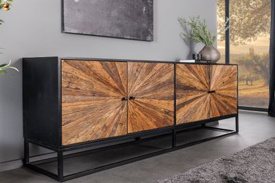 Buffet BARRACUDA 180 cm en bois de manguier et teck brun - 44987