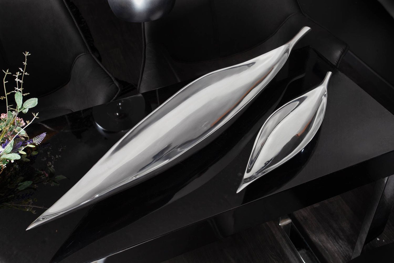 Bol SILVER LEAF 40cm argent - 17371