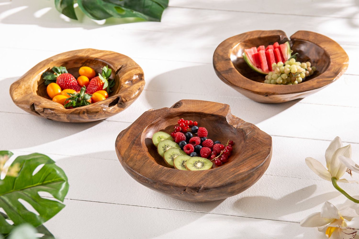 Bol en racine de teck naturel de 30 cm - 18117