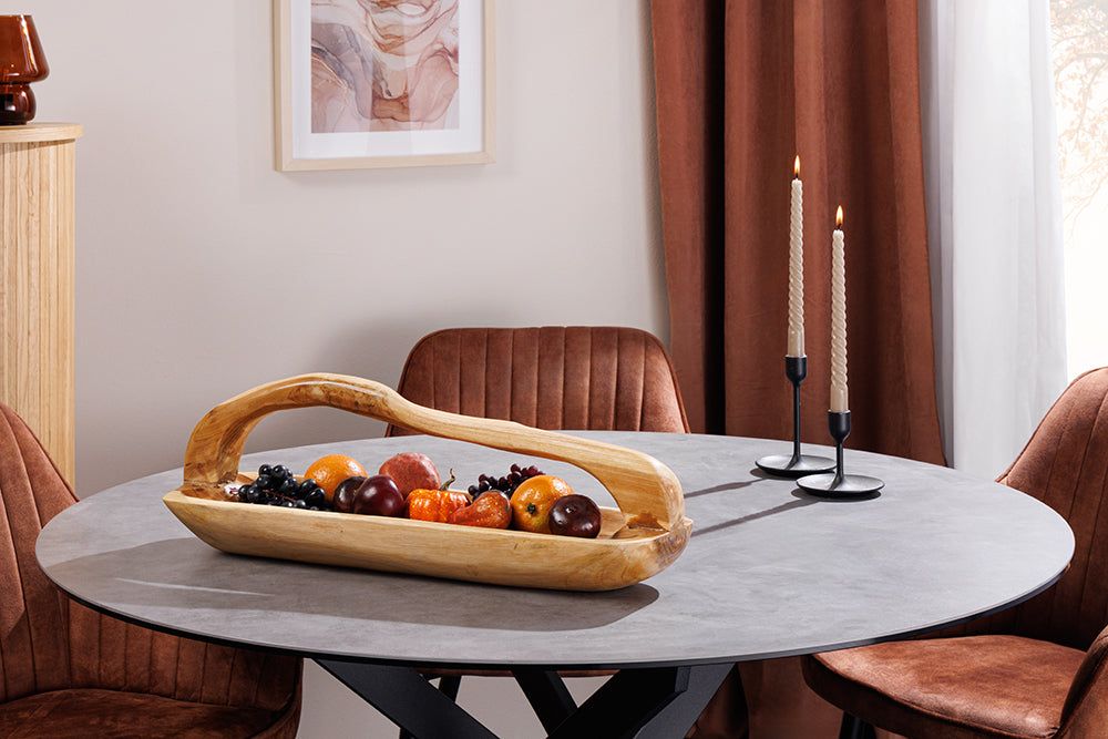 Bol en bois de teck BALI 60 cm avec anse - 36152