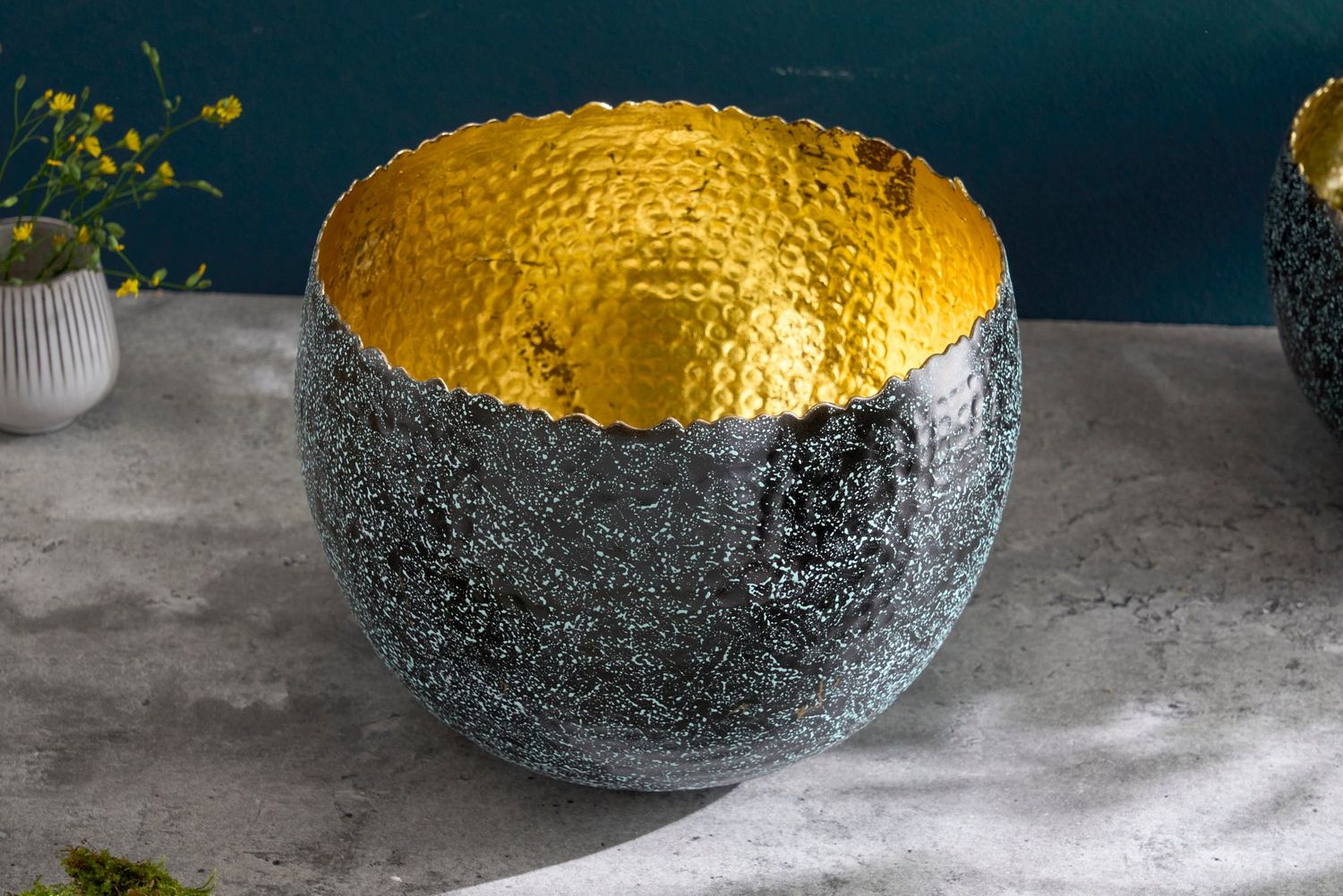 Bol ORIENT 28 cm argent patiné - 41563