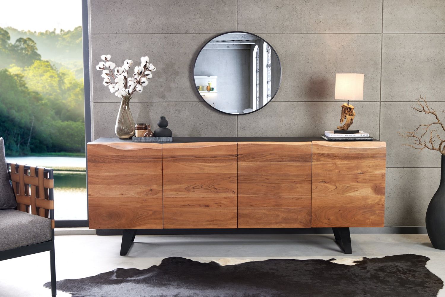 Buffet ORGANIC ARTWORK 180cm en bois d'acacia - 43304