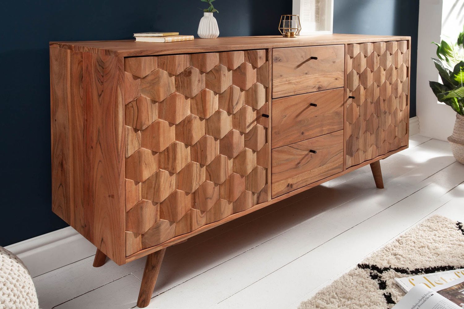 Buffet MYSTIC LIVING 145 cm en bois d'acacia - 38420