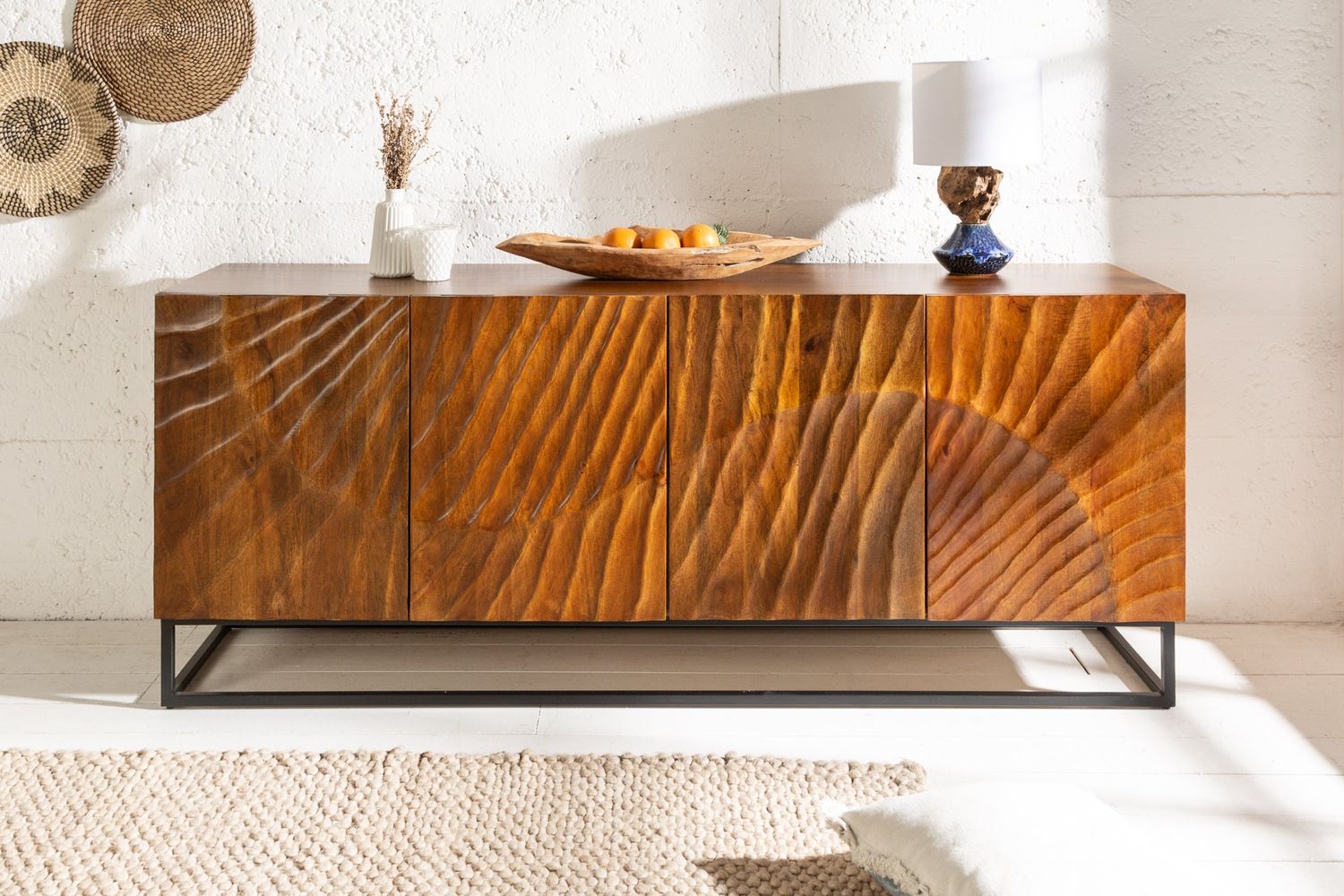 Buffet SCORPION 180 cm 3D marron mangue - 40182