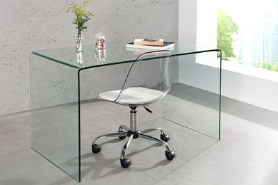 Bureau FANTOME 120 cm, plateau en verre trempé 12 mm - 22862