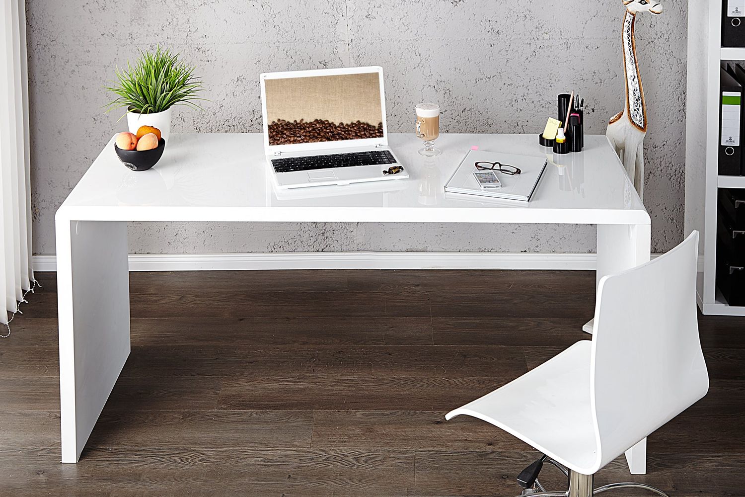 Bureau FAST TRADE 140cm blanc - 36024