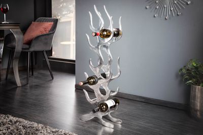 Casier à vin FLAMES L 93 cm aluminium argenté - 19006