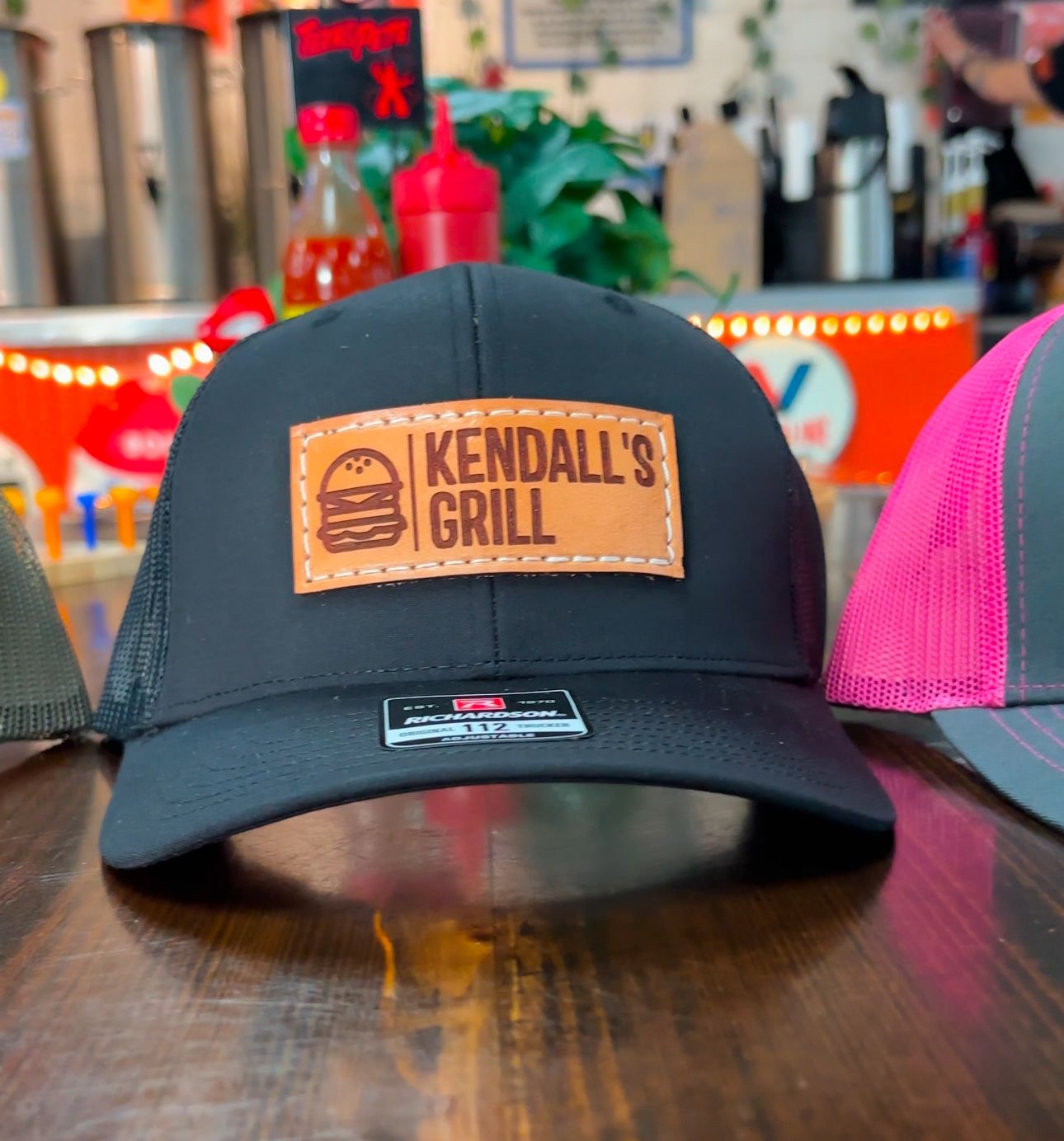 Black Kendall&#39;s Beanie - Leather Patch