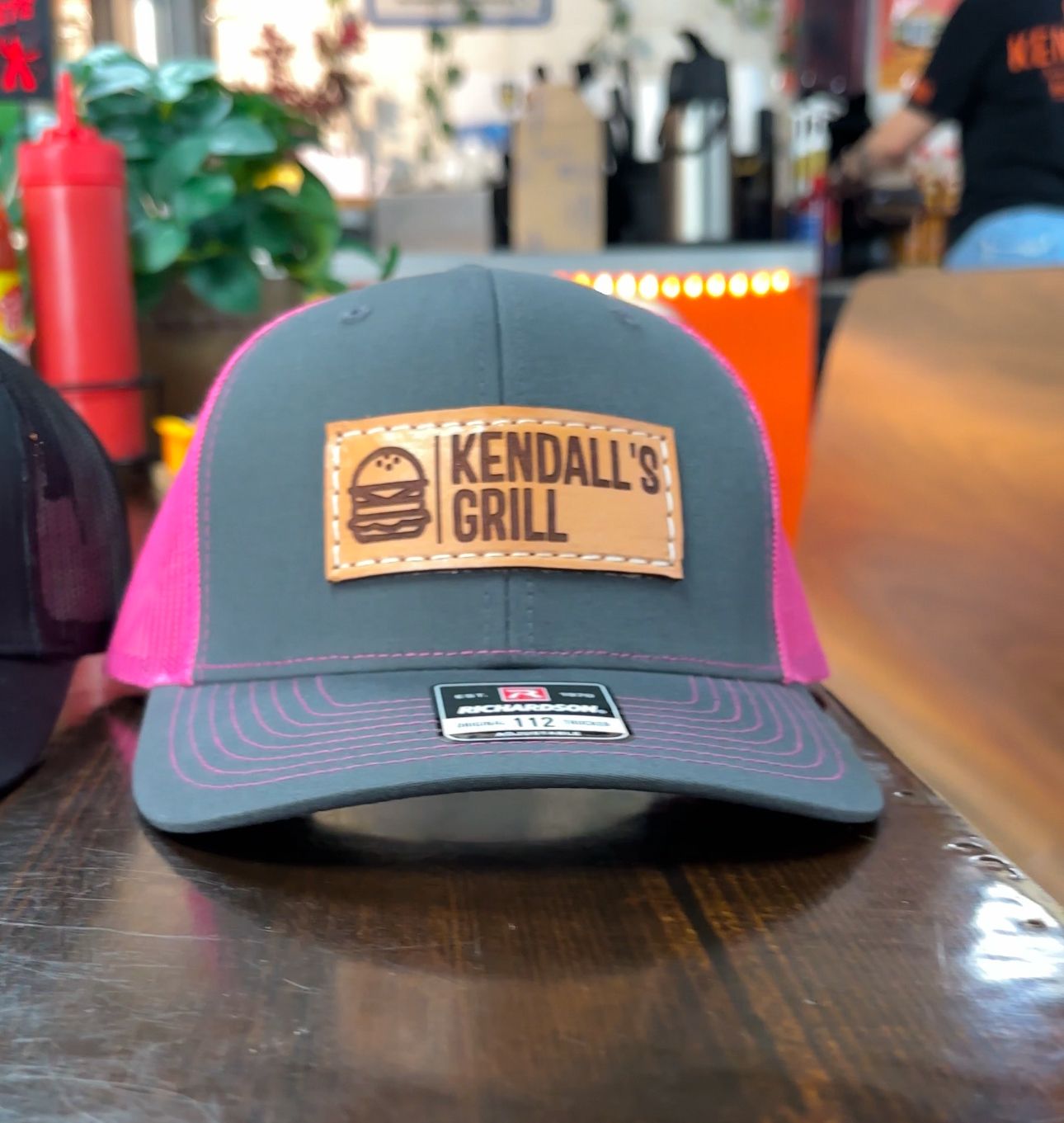 Pink Hat - Richardson 112 with Leather Patch