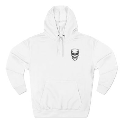 Three-Panel Fleece Skull Hoodie
