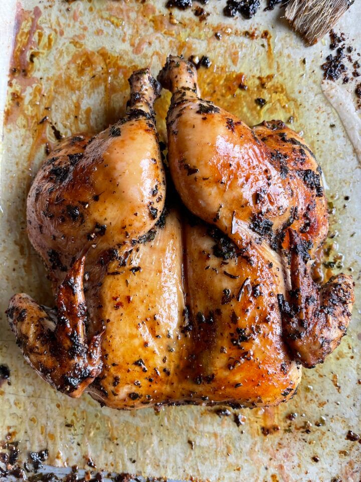 Honey Barbeque-Marinated Spatchcock Spring Chicken (800g)