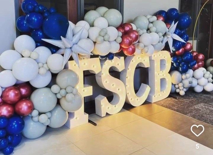 One Marquee Light and Balloons