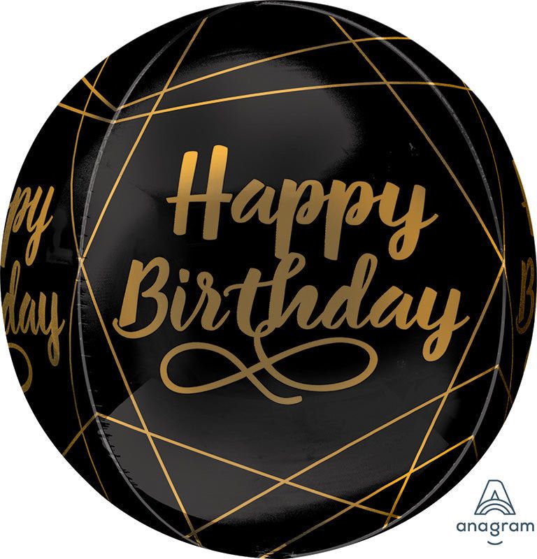 Classy Black and Gold Happy Birthday