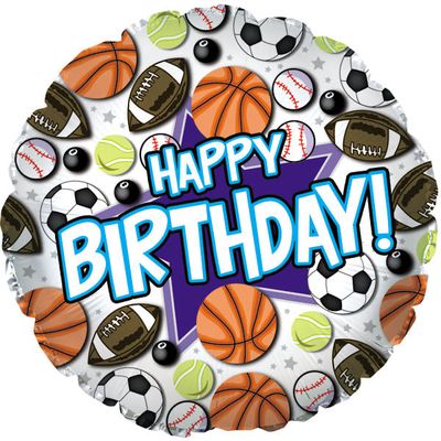 Sports Happy Birthday Balloon