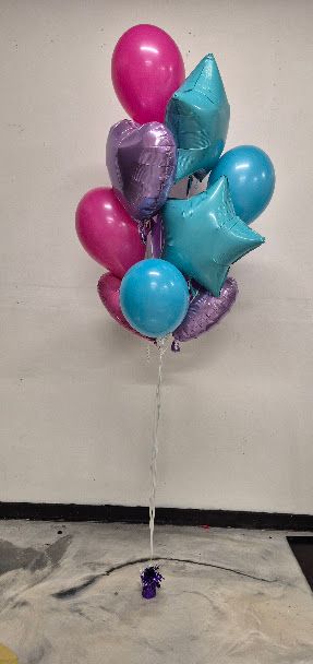 6 count Latex Helium Bouquet